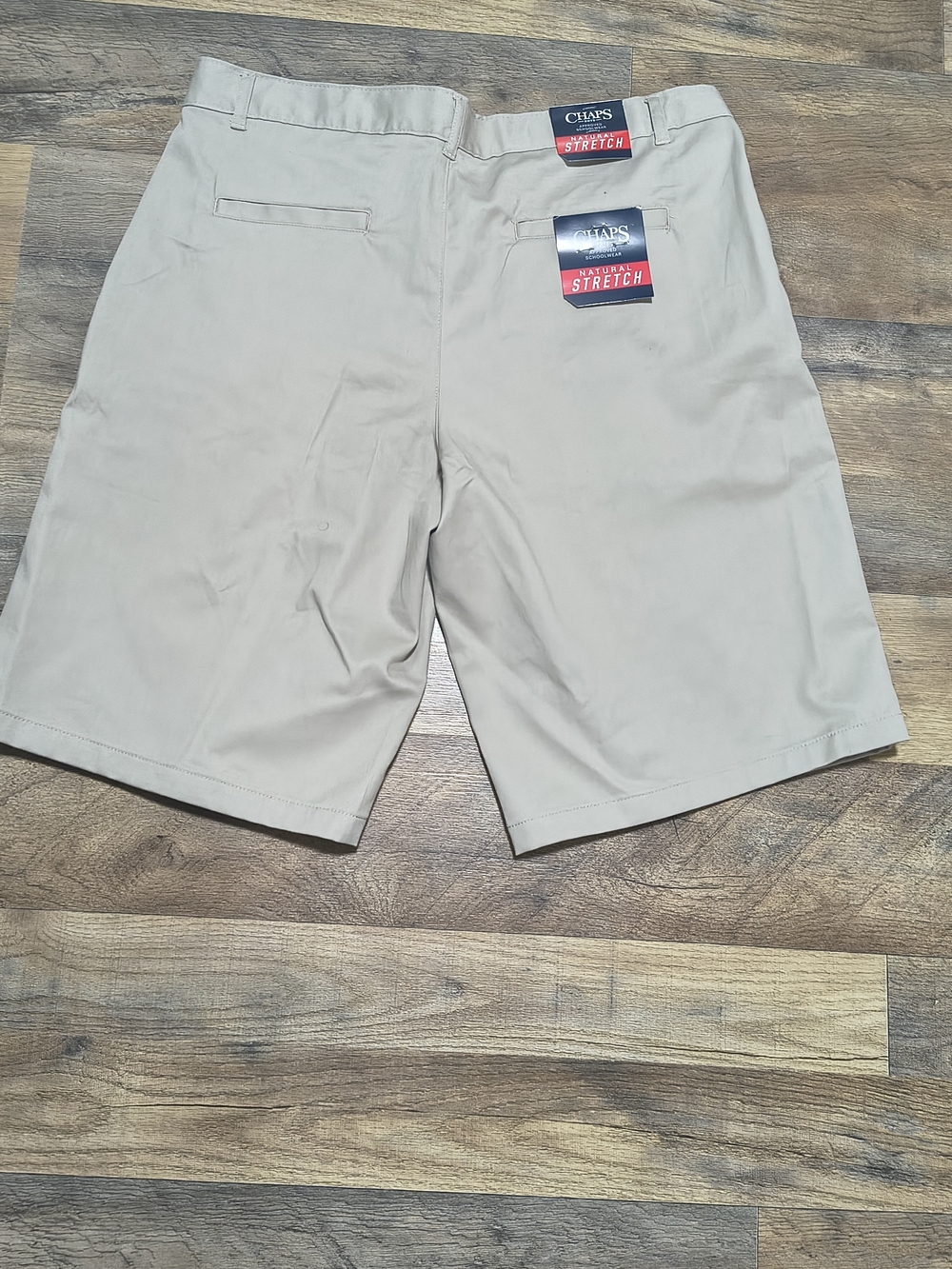 Chaps Kids Pleated Shorts in Light Khaki - Picture 3 of 4